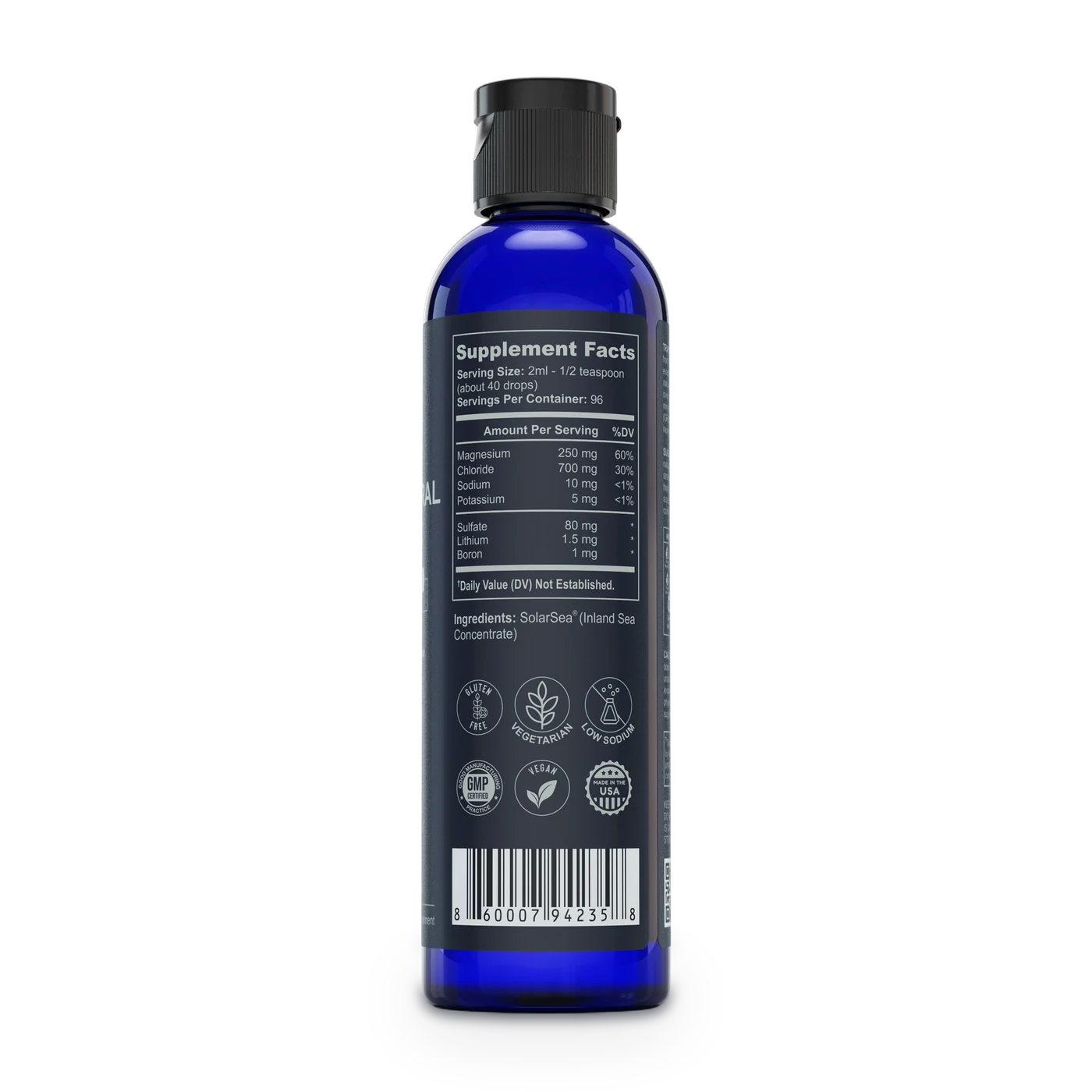 Trace Mineral Complex Supplement Facts panel